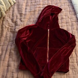 Fabletics Velour full-zip hoodie